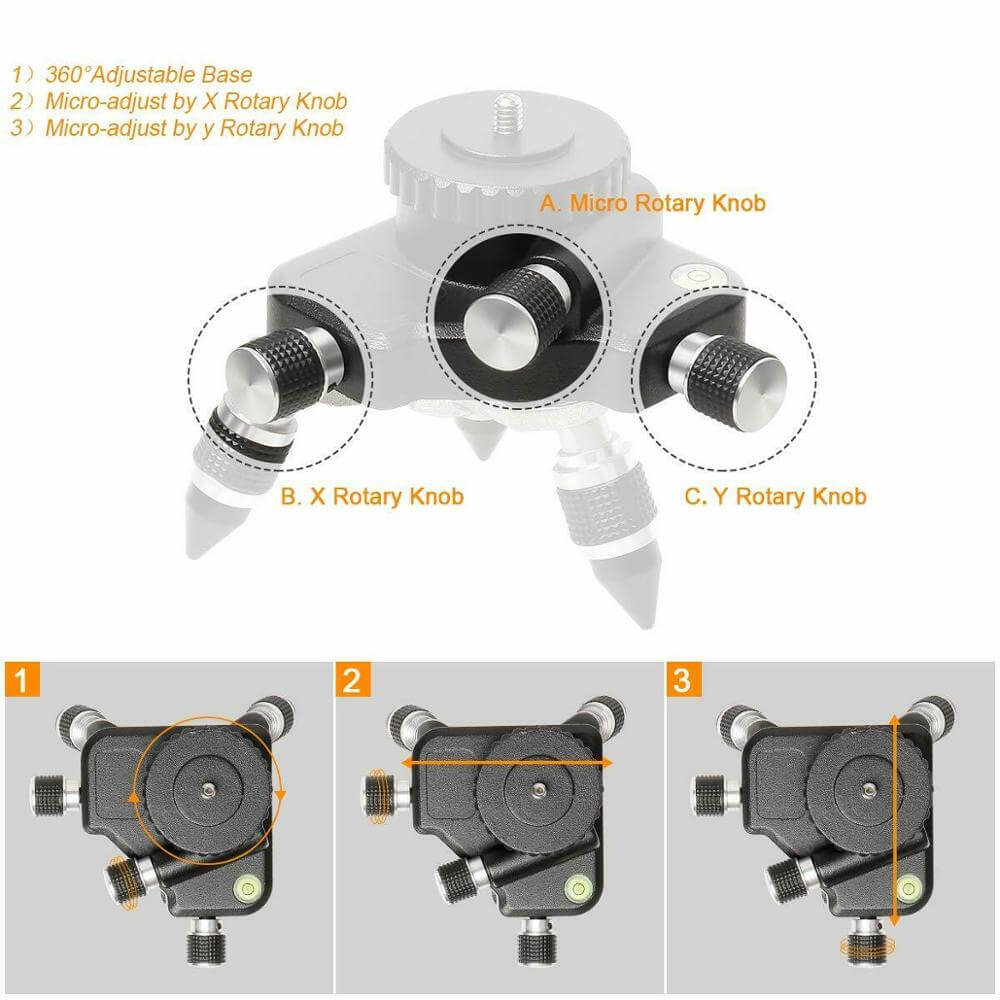 Huepar AT2 - Laser Level 360° Rotating Base Adapter - Image 4