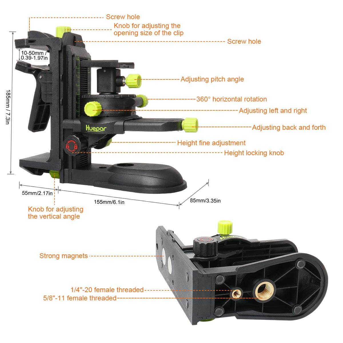 Huepar PV10+ Fine-tuning Bracket Adapter - Image 3